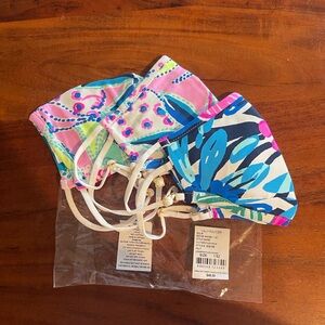 New 3-pack Lilly Pulitzer Face Masks. These are marked kids but an adult can fit